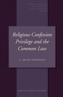 Religious Confession Privilege and the Common Law  
