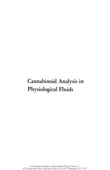 Cannabinoid Analysis in Physiological Fluids