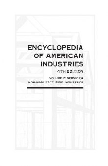 Encyclopedia of American Industries, Non Manufacturing