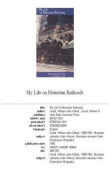 My Life On Mountain Railroads