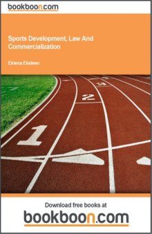 Sports Development, Law And Commercialization