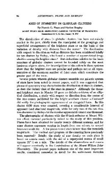 Pease Axes of Symmetry in Globular Clusters (1917)(en)(6s)