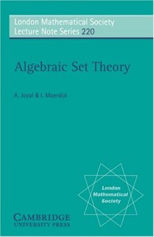 Algebraic Set Theory