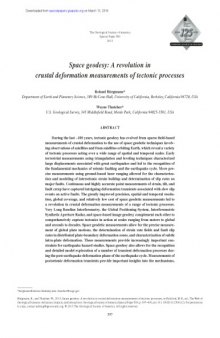 Space geodesy: A revolution in crustal deformation measurements of tectonic processes
