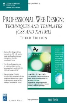 Professional Web Design: Techniques and Templates (CSS & XHTML), Third Edition (Charles River Media Internet)