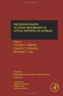 Spectrophotometry : accurate measurement of optical properties of materials