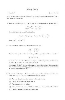 Group theory, problems and solutions