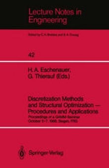 Discretization Methods and Structural Optimization — Procedures and Applications: Proceedings of a GAMM-Seminar October 5–7, 1988, Siegen, FRG