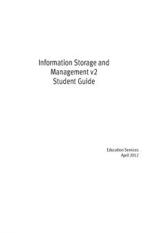 Information Storage and  Management v2  Student Guide