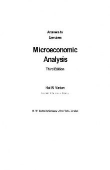 Microeconomic Analysis. SOLUTIONS