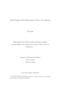 Valued Graphs and the Representation Theory of Lie Algebras
