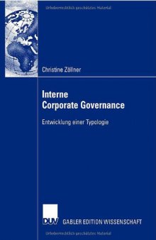 Interne Corporate Governance : Entwicklung einer Typologie