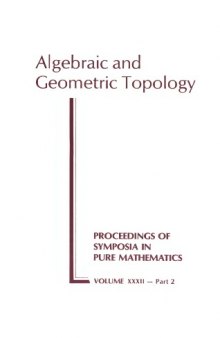 Algebraic and Geometric Topology, Part 2