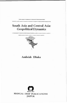 South Asia and Central Asia: Geopolitical Dynamics