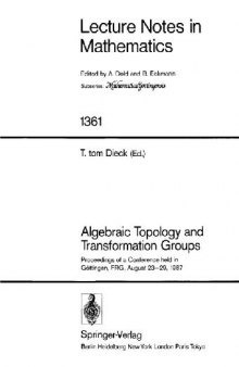 Algebraic Topology and Tranformation Groups
