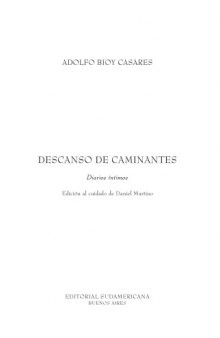 Descanso De Caminantes (Spanish Edition)