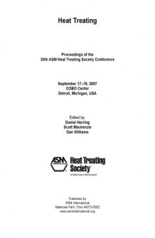 Heat Treating : Proceedings of the 24th ASM Heat Treating Society Conference
