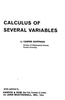 Calculus of several variables