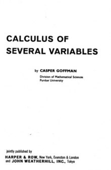 Calculus Of Several Variables