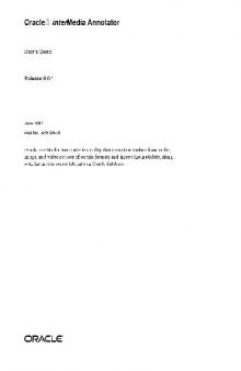 Oracle InterMedia Annotator. User's Guide