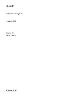 Oracle 8i Backup Guide