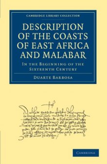 Description of the Coasts of East Africa and Malabar: In the Beginning of the Sixteenth Century (Cambridge Library Collection - Hakluyt First Series)