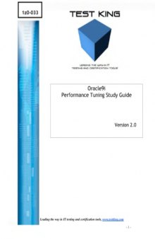 Oracle - TestKing 1Z0-033 Oracle9i Performance Tuning
