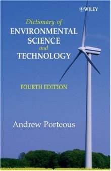 Dictionary of Environmental Science and Technology, Fourth Edition