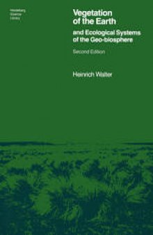 Vegetation of the Earth and Ecological Systems of the Geobiosphere