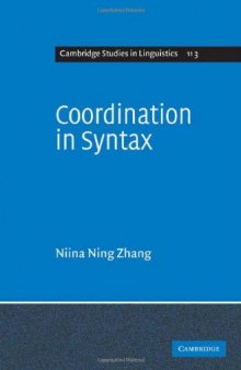 Coordination in Syntax 