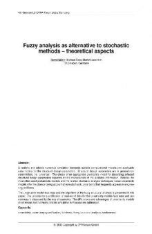 Fuzzy analysis as alternative to stochastic methods -- theoretical aspects