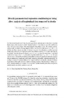 Directly parameterized regression conditioning on being alive: analysis of longitudinal data truncated by deaths