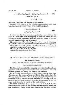 On the Symmetry of Protonic Wave Functions