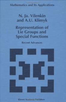 Representation of Lie Groups and Special Functions: Recent Advances: 316 