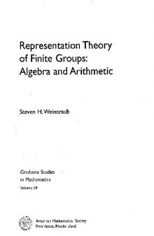 Representation Theory of Finite Groups