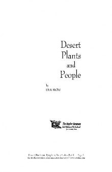 Desert plants and people 