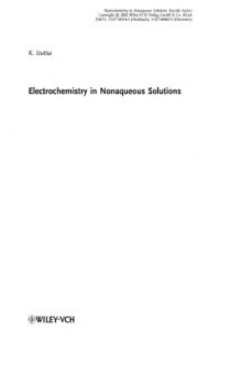 Electrochemistry in nonaqueous solutions