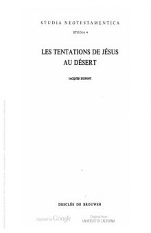 Les tentations de Jésus au désert