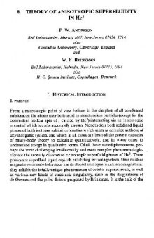 Theory of anisotropic superfluidity in He^3