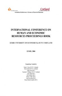 Human and Economic Resources  : Proceedings, Izmir, 2006.