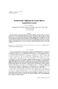 Methodologic challenges in chronic disease population research