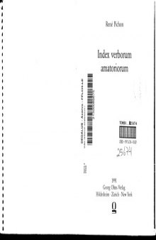Index Verborum Amatoriorum (Pars Altera)