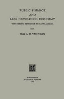 Public Finance and Less Developed Economy: With Special Reference to Latin America
