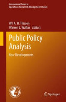 Public Policy Analysis: New Developments