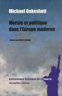 Morale et politique dans l'Europe moderne