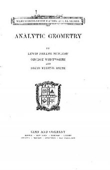 Analytical Geometry