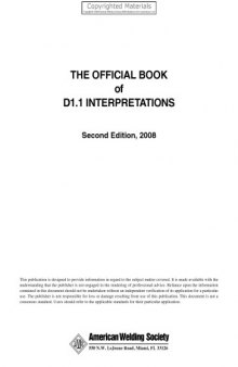 The official book of D1.1 interpretations