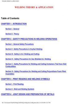 Welding Theory and Appln. [auth. unkn.]