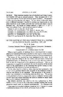 On the Nature of the Heat Production in a System of Platinum Black, Alcohol and Air (1920)(en)(4s)