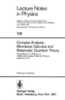 Complex analysis, microlocal calculus and relativistic quantum theory